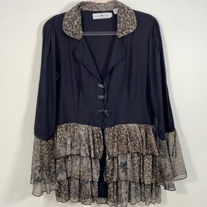 Rancho Estancia Western Top Women's Medium  Black